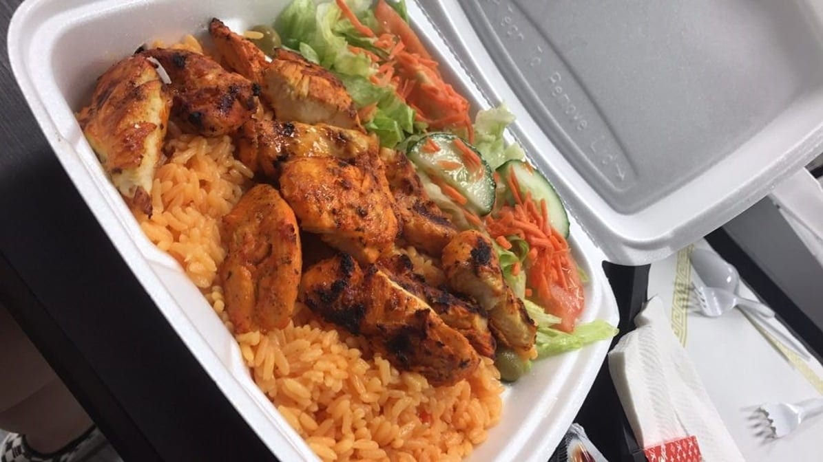 Grilled Chicken with Rice & Salad Combo.