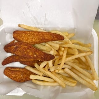 Boneless Hot Wings with French Fries & Soda